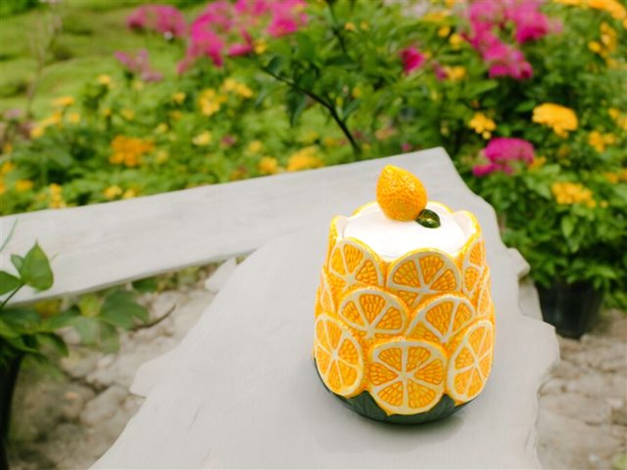 Barattolo limoni ceramica 15x20cm