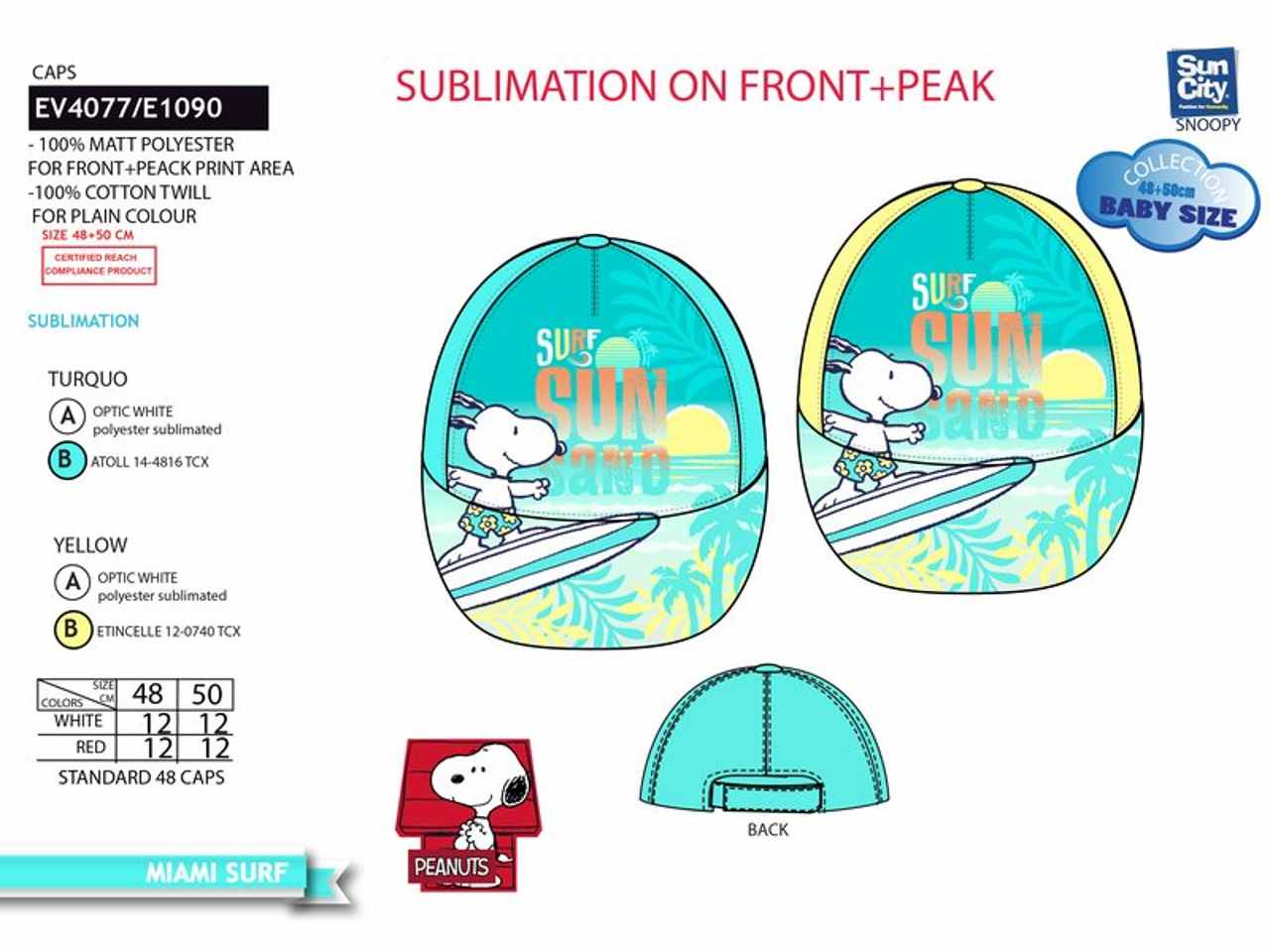 Cappellino con visiera snoopy