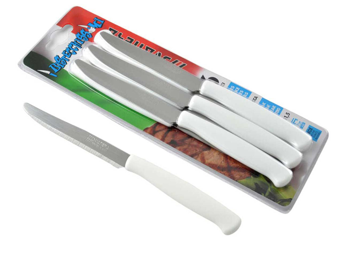 Coltello da bistecca linea jo 6 colore bianco misura 1mmx11,5cm bianco