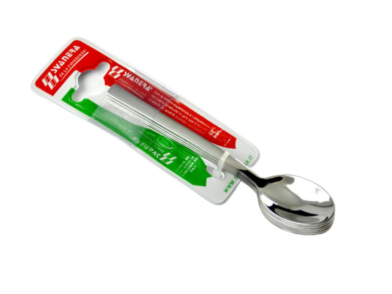 Cucchiaini da dessert Laura acciaio inox, confezione da 6 cucchiaini - Svanera