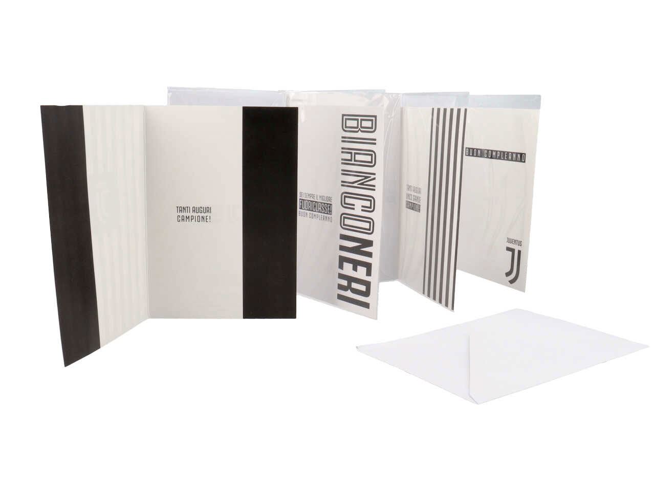 Biglietti per auguri con magnete juventus linea greeting con busta bianca misura 11,8x16,8cm