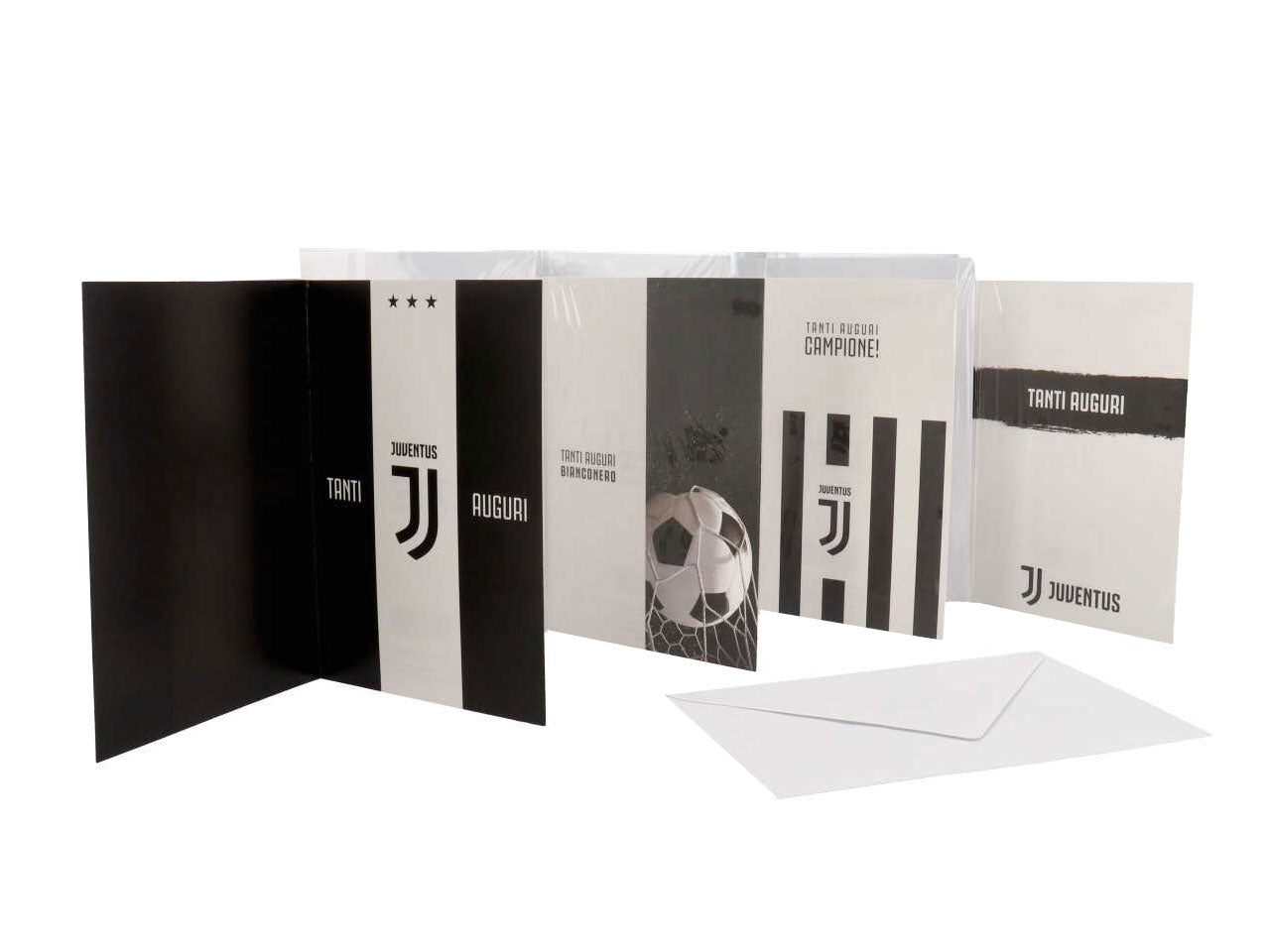 Biglietti auguri per compleanno della juventus linea greeting con busta bianca misura 11,8x16,8cm