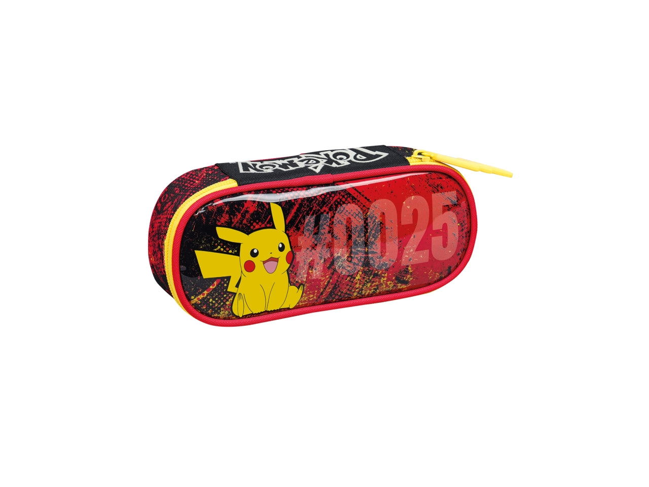 Astuccio ovale Pokemon Pikachu, con taschino interno e pianetto portamatite, 23x10x5,5 cm - Seven$