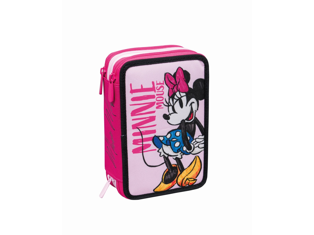 Astuccio scuola 3 zip Minnie con 44 accessori, 19,7x12,5 cm - Seven$
