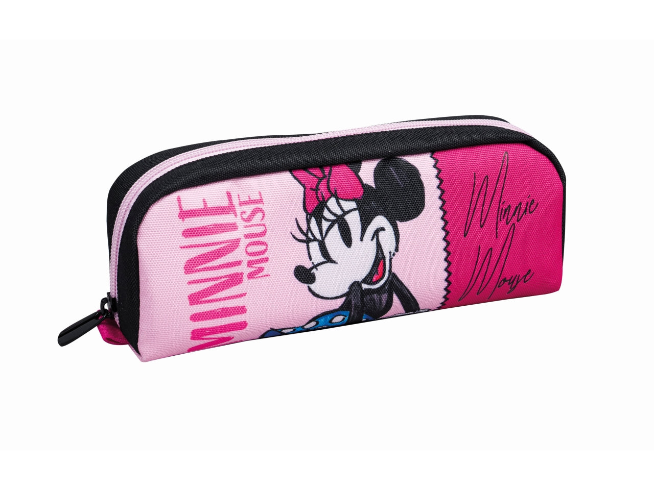 Astuccio bustina Minnie con logo serigrafato e chiusura a zip, 22x9x5,5 cm - Seven