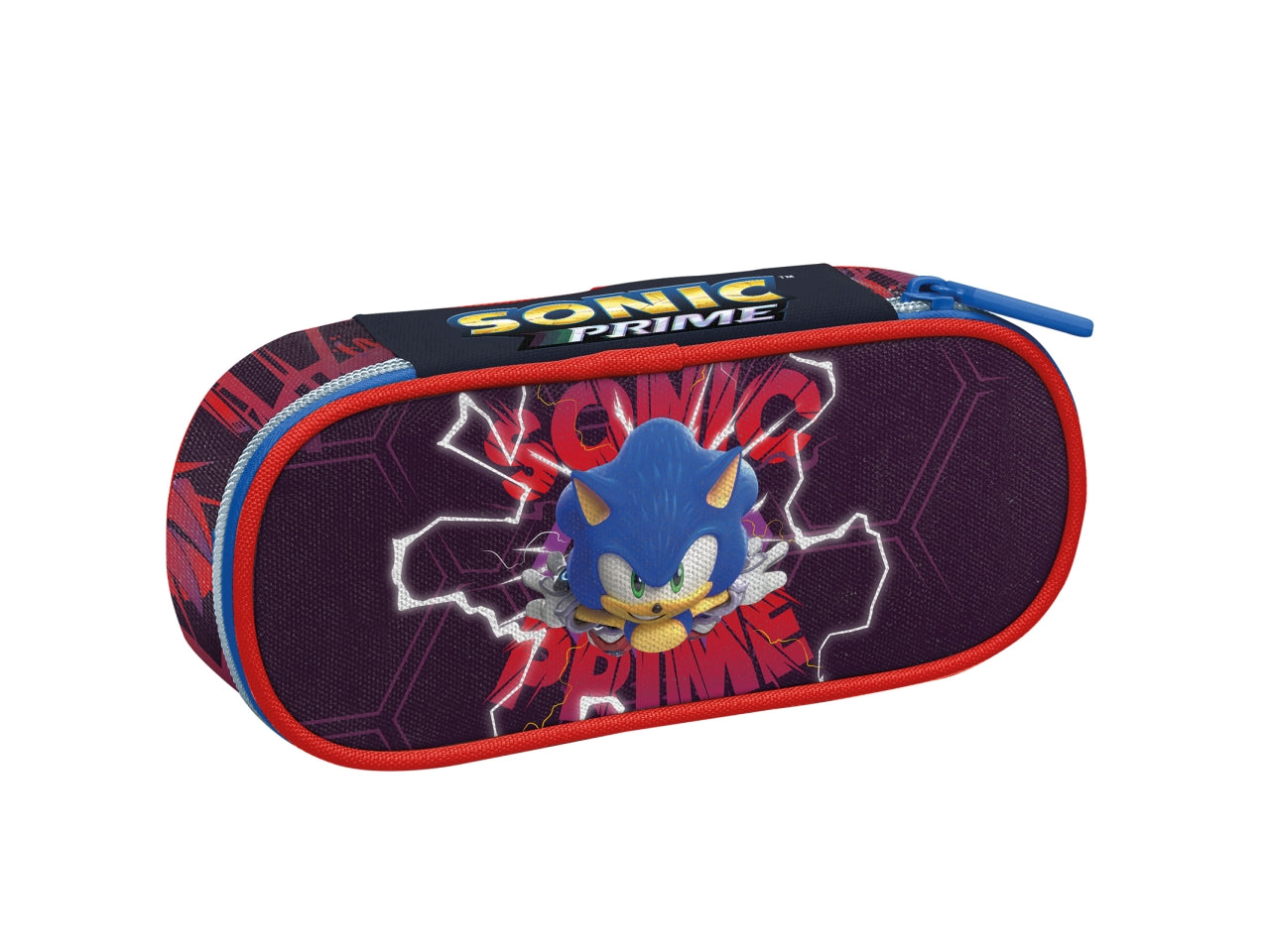 Astuccio ovale Sonic, con taschino interno e pianetto portamatite, 23x10x5,5 cm - Seven$