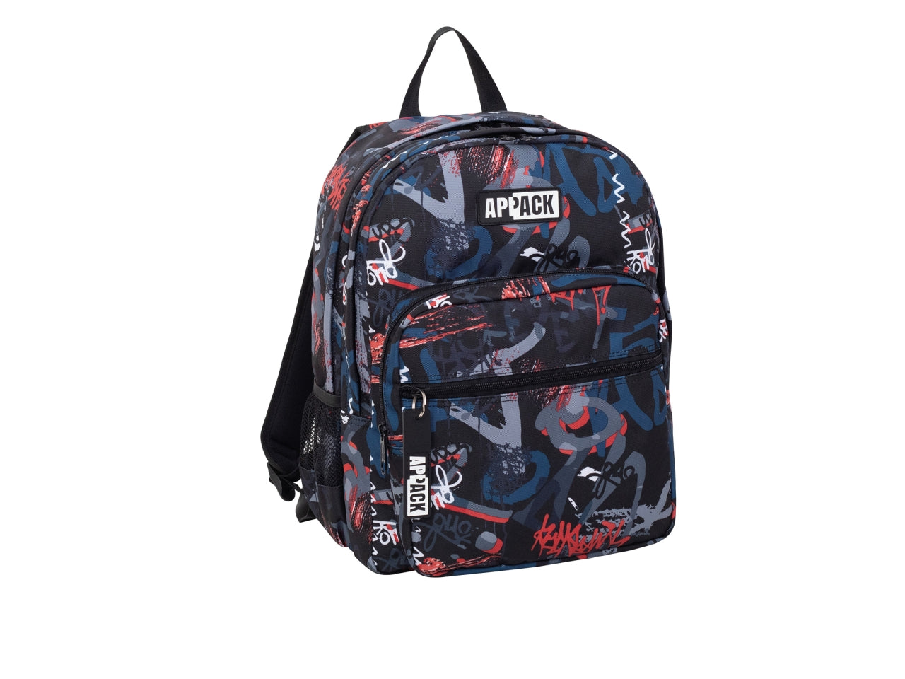 Zaino scuola Appack doppio scomparto in tessuto, assortiti, 29,5x41x19 cm - Seven