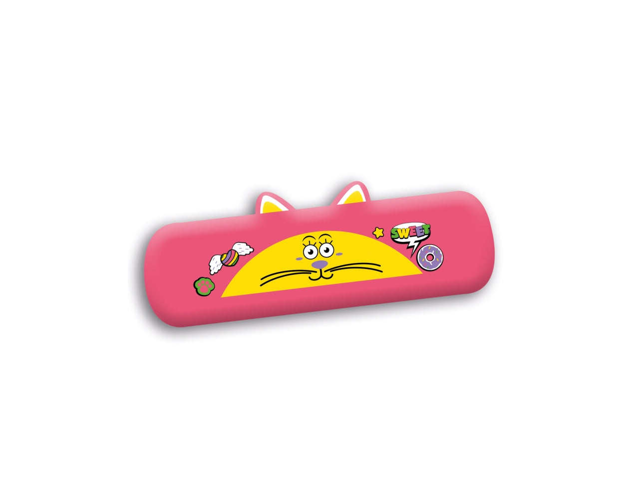 Astuccio ovale scuola Mitama Animals di silicone assortiti, 6,5x22 cm$