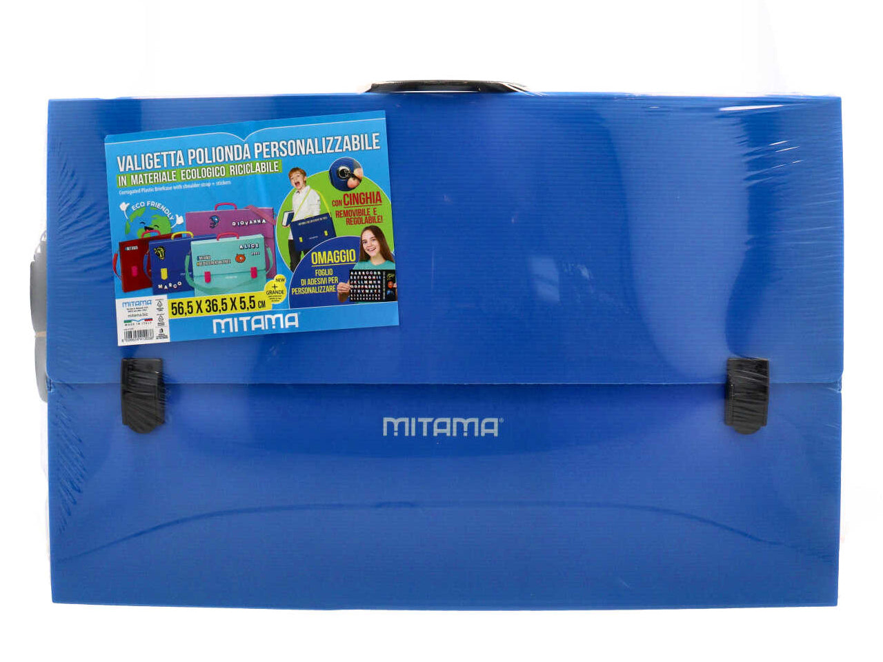 Cartellina polionda porta disegni Mitama 56,5x36,5x5,5 cm assortiti con tracolla e adesivi