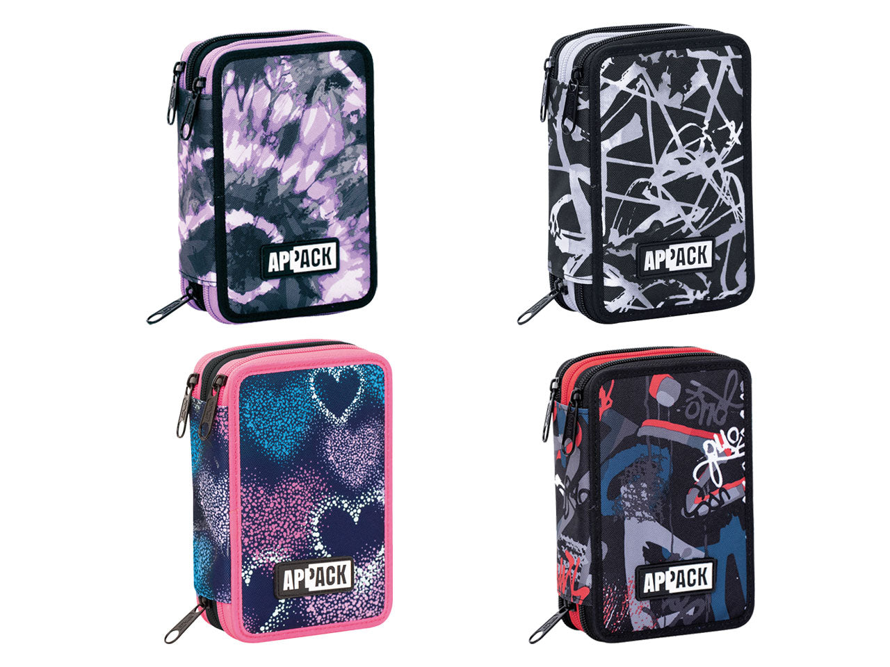 Astuccio 3 zip appack assortiti | Seven