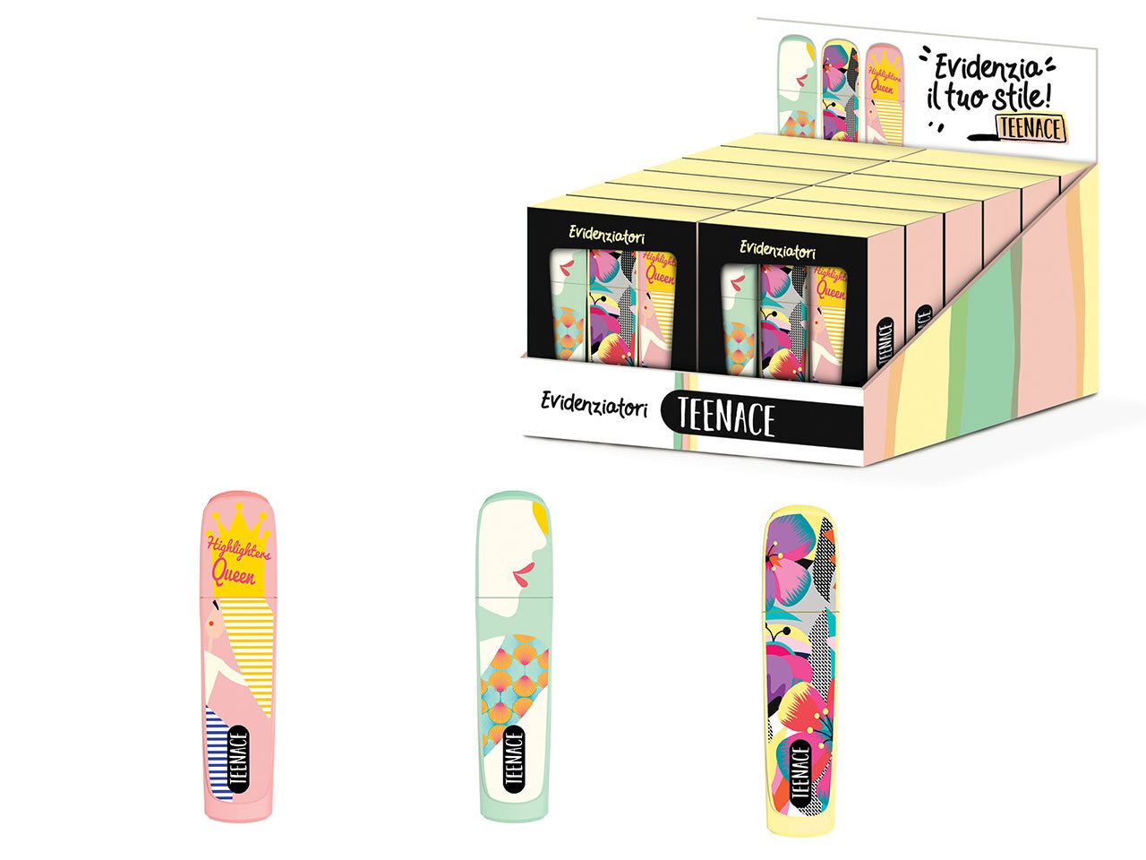 Evidenziatori teenace set da 3 evidenziatori | Seven