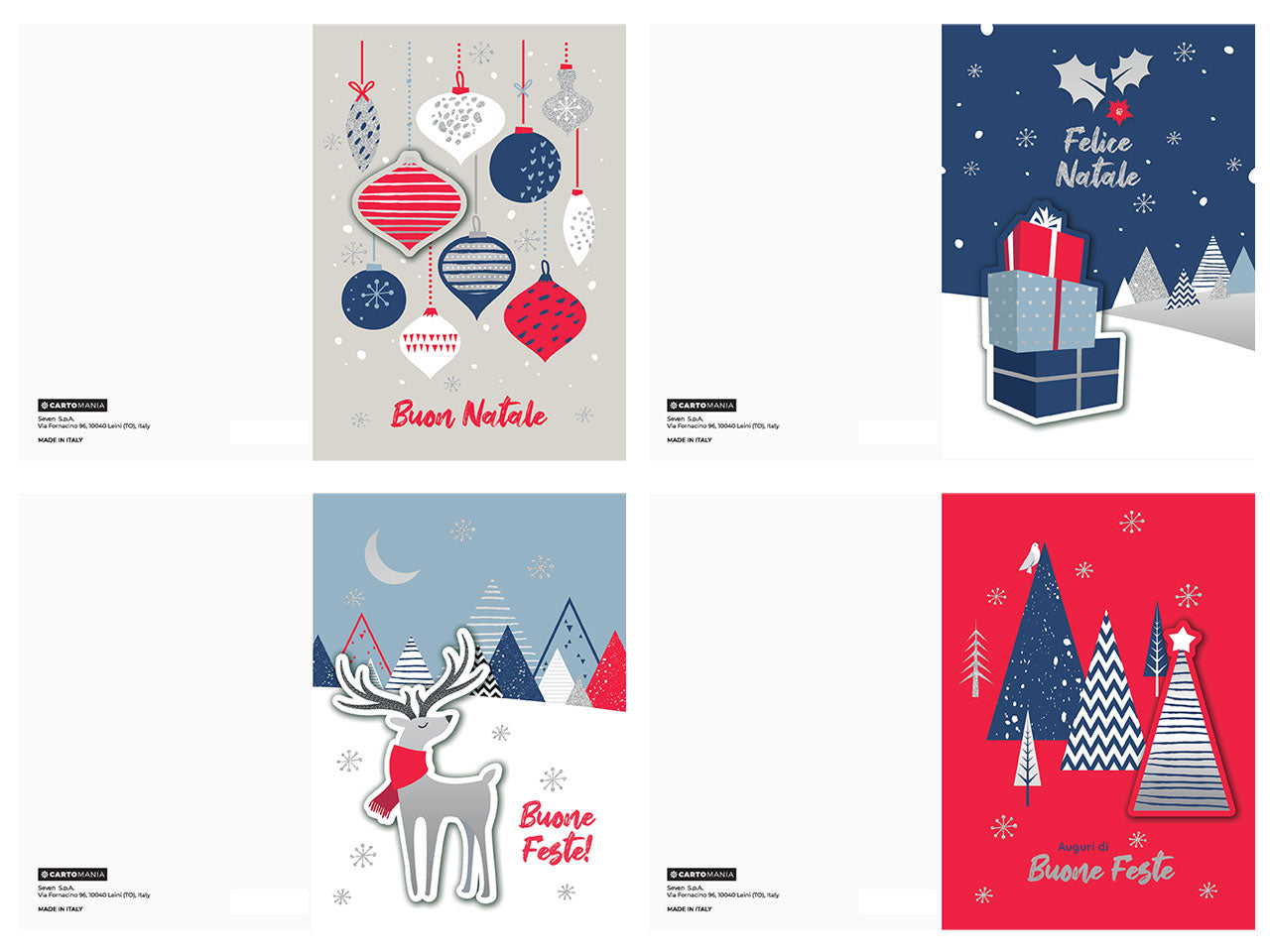 Biglietti natale 3d foil cartomania | Seven