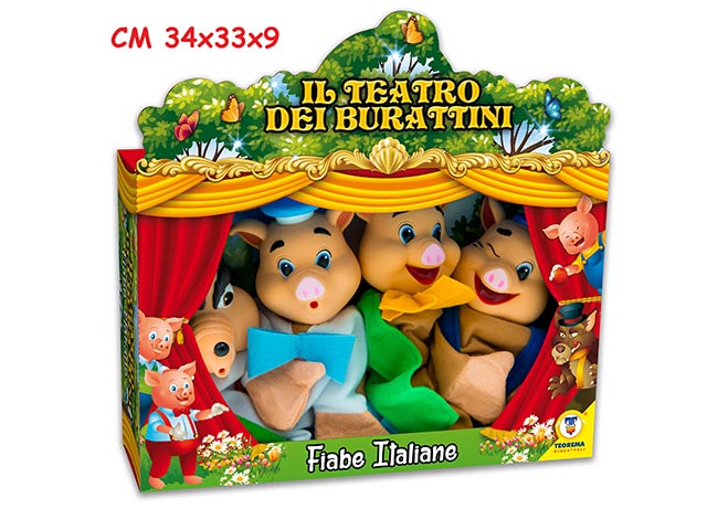 Marionette teatrino fiabe 4 pezzi 74135