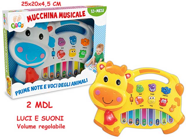 Gogo pianola musicale mucca 64538