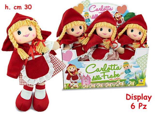 Carlotta bambola in pezza Cappuccetto Rosso
