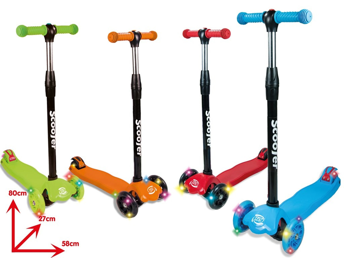 Teosport monopattino alluminio conruote 120/80mm con luci
