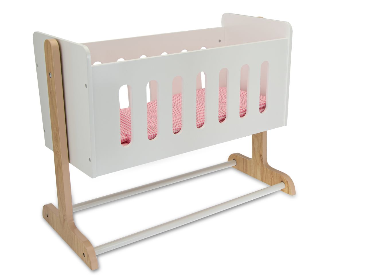 Fatto di legno - culla per bebe' con giostrina h.48cm