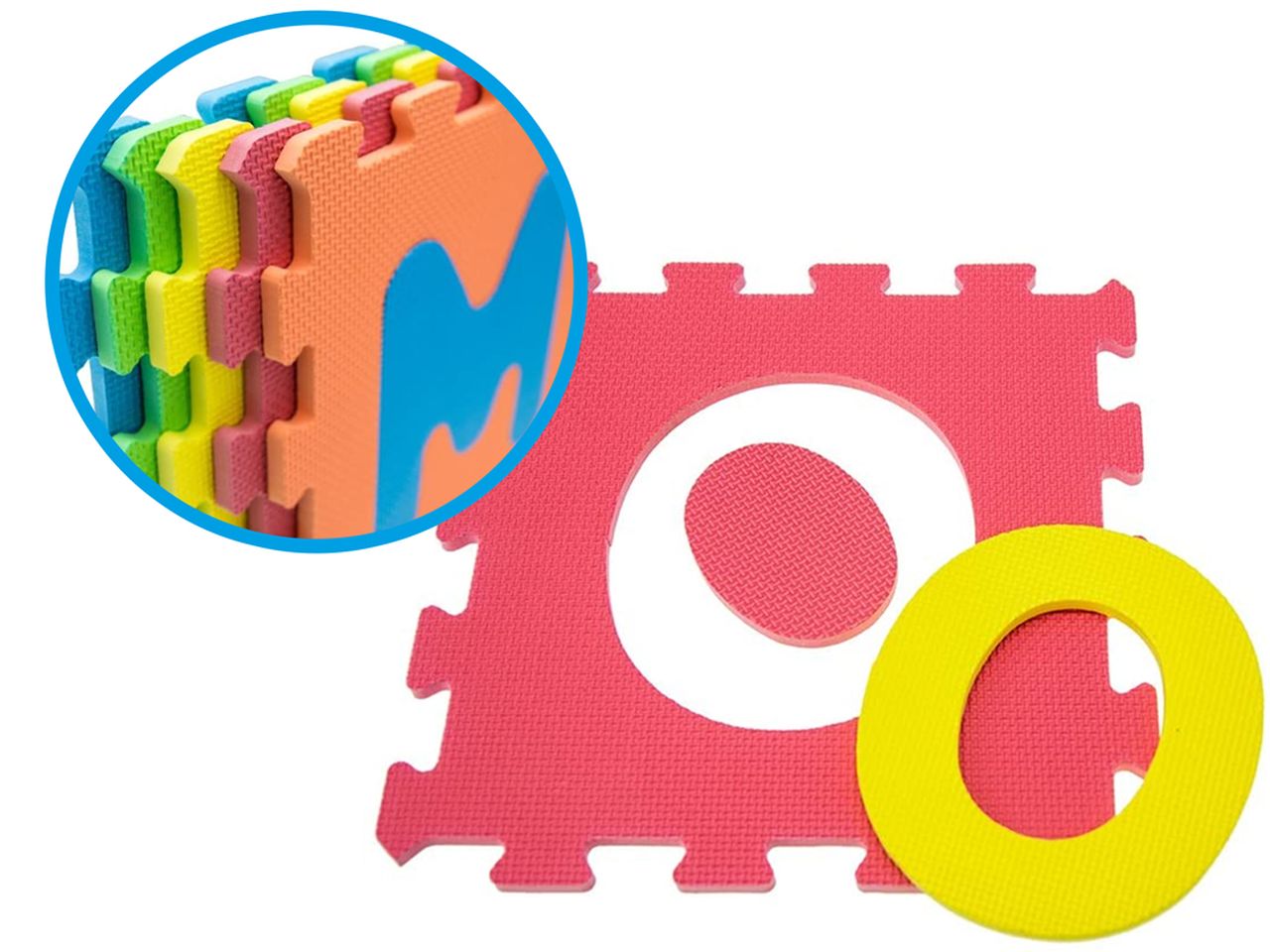 Gogo tappetini puzzle lettere 32x32x10cm confezione contiene 9 pezzi