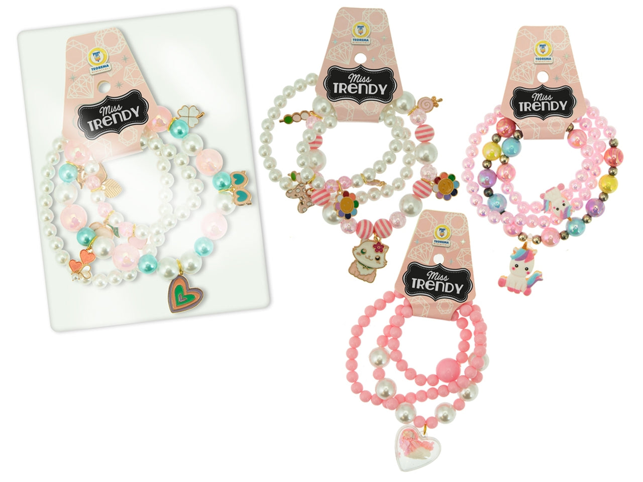 Set collana e braccialetto 9 modelli assortiti