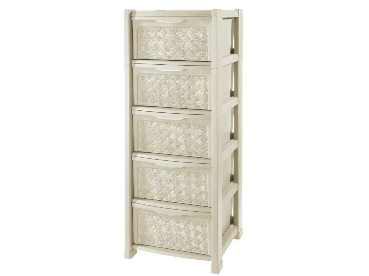 Cassettiera arianna con 5 cassetti colore angora