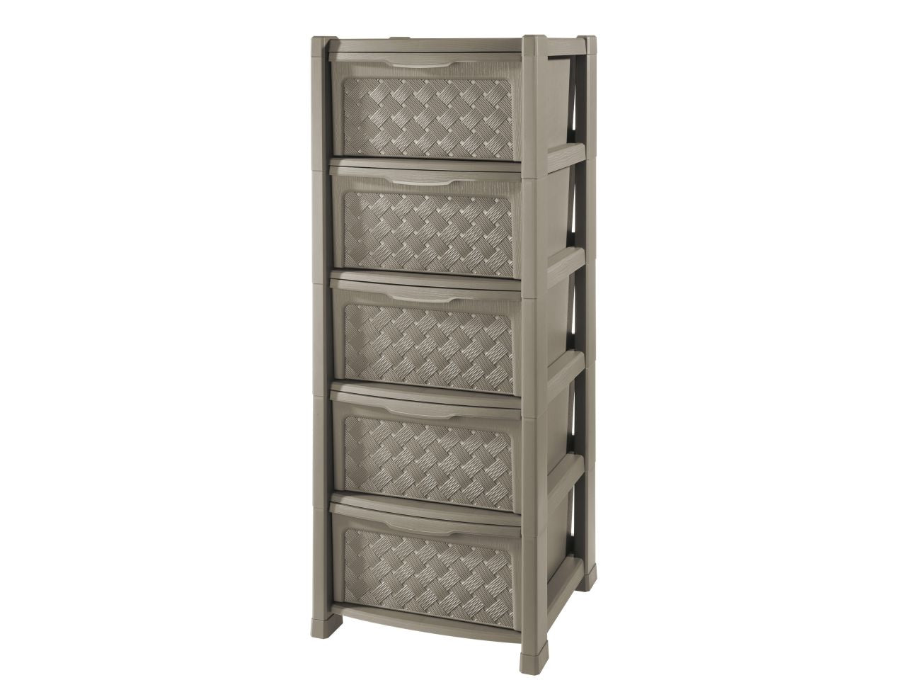 Cassettiera arianna con 5 cassetti colore talpa