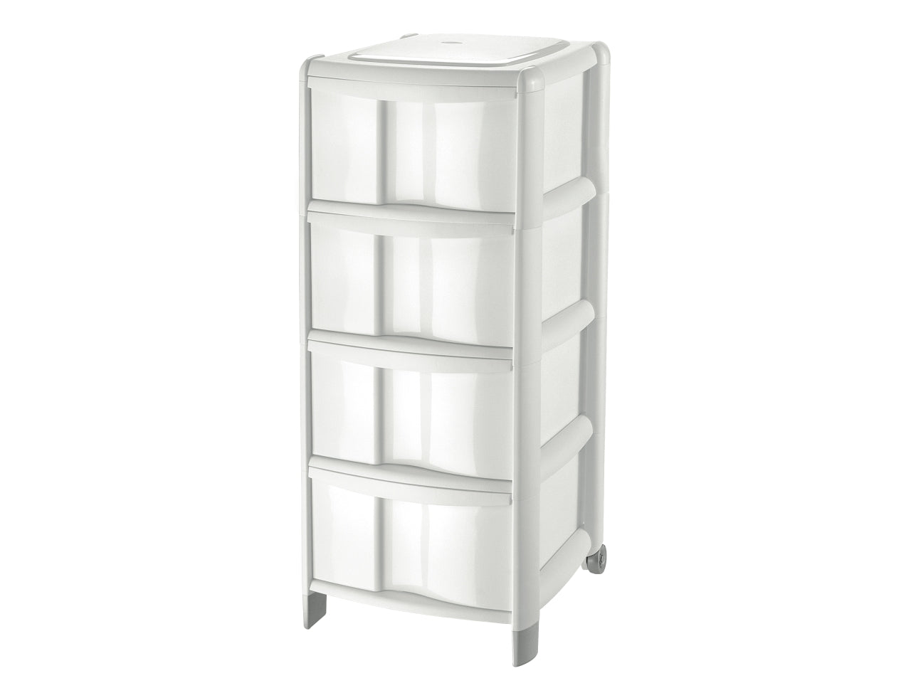 Cassettiera bambu' 4 cassetti alti