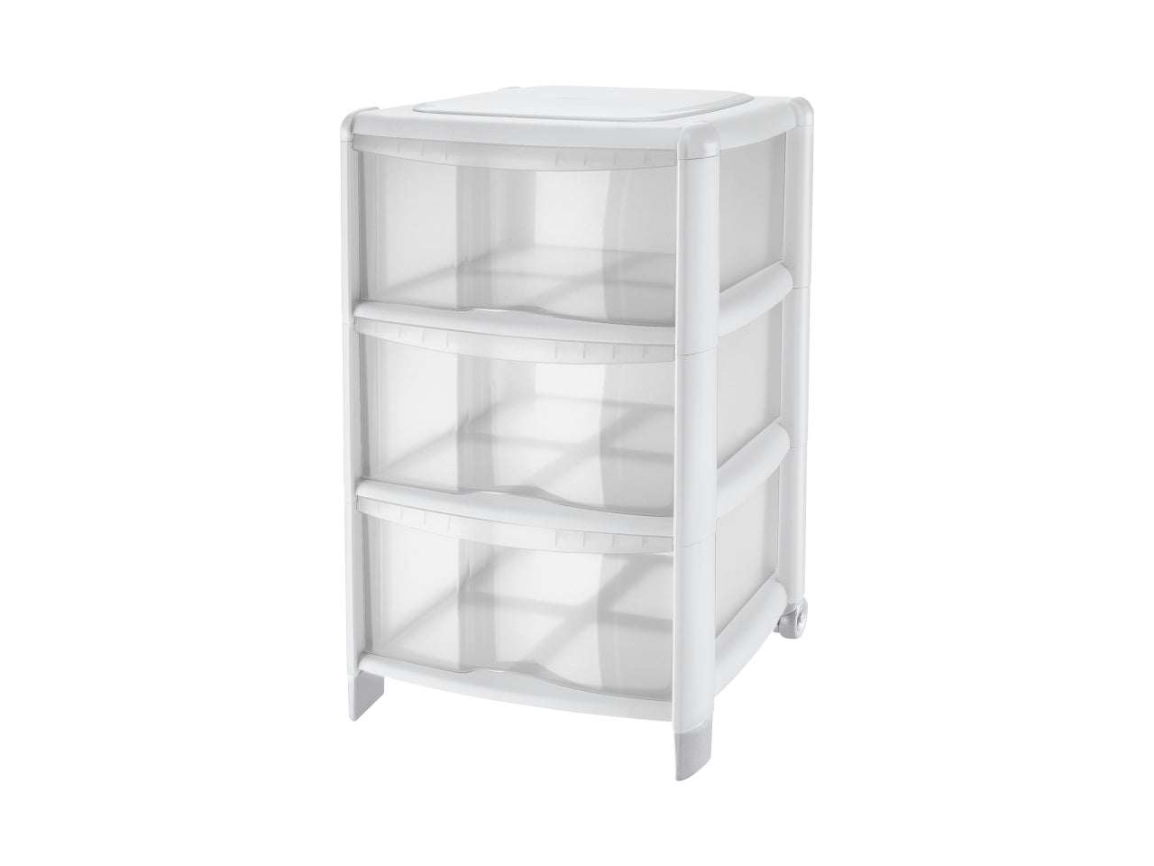 Cassettiera bambu' con 3 cassetti alti