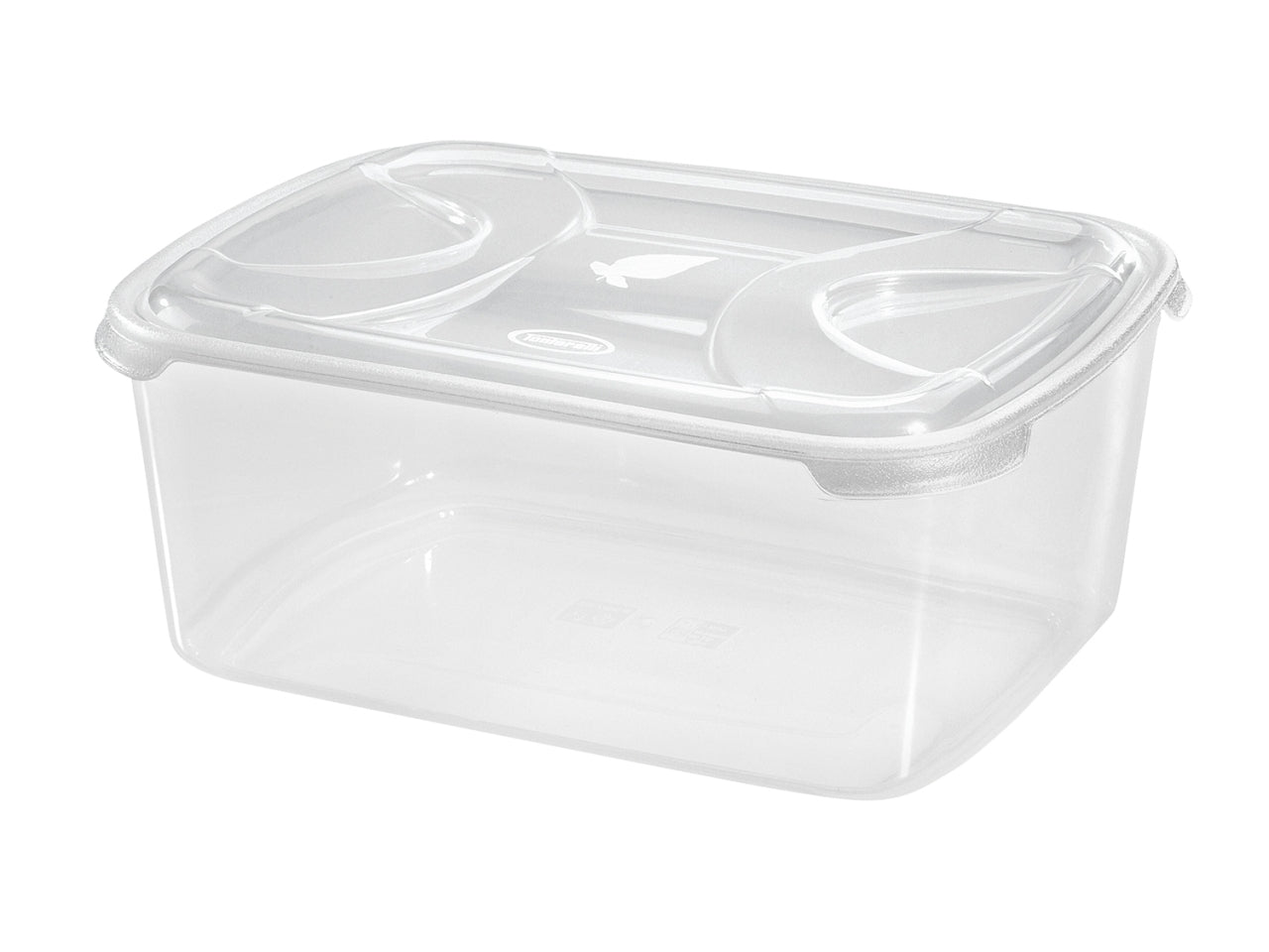 Contenitore rettangolare frigo box Nuvola in plastica da 6,8l con coperchio, 31x24x13,4 cm - Tontarelli