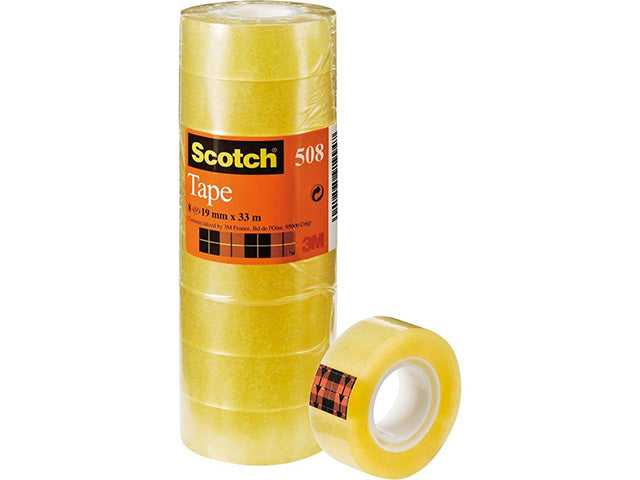 Scotch adesivo 3m in ppl con supporto in polipropilene trasparente 19 mm x 33 mt