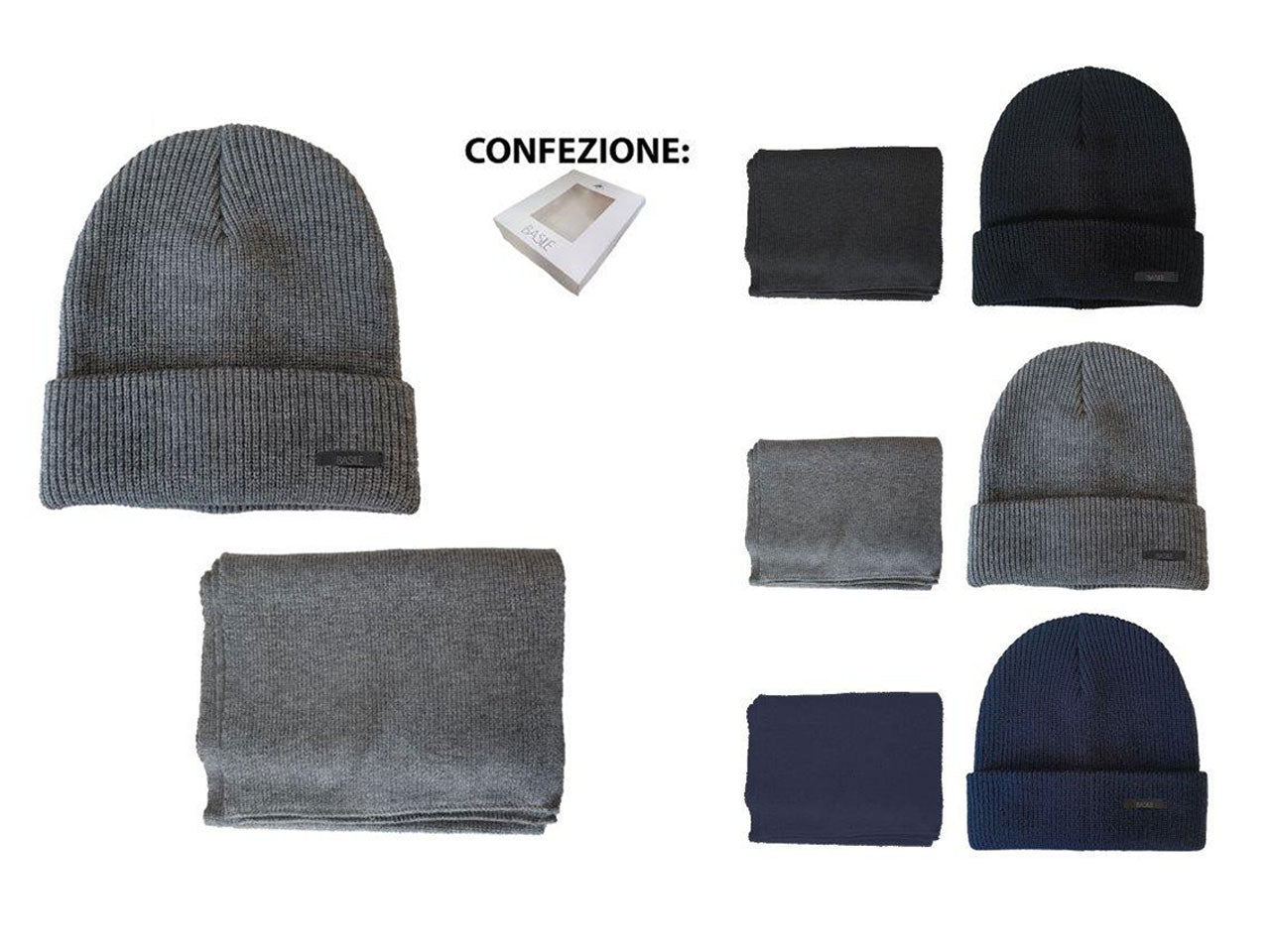 Set sciarpa/cuffia basile