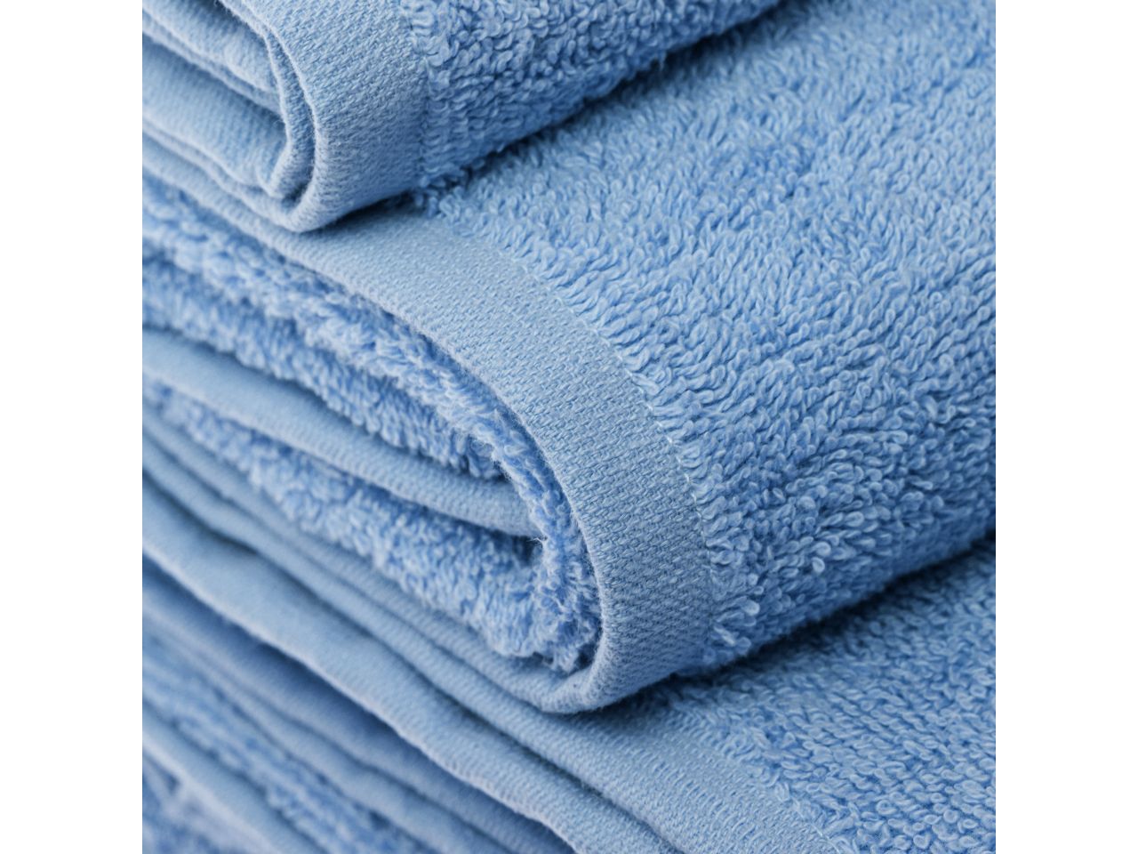 Telo doccia 100% cotone colore azzurro misura 70x140cm