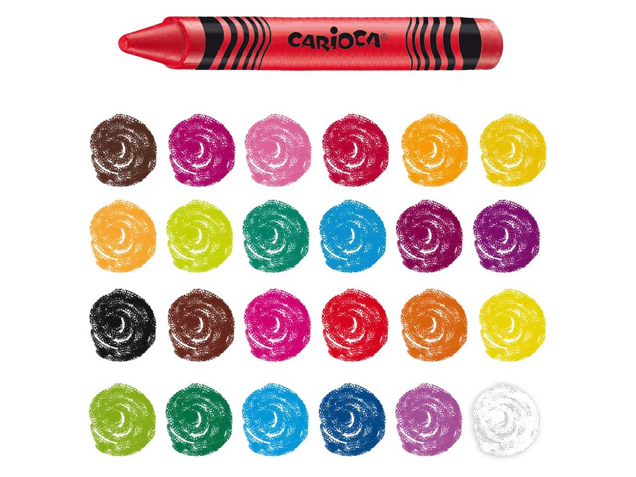 Pastelli a cera a cera jumbo colori assortiti d 12 mm carioca