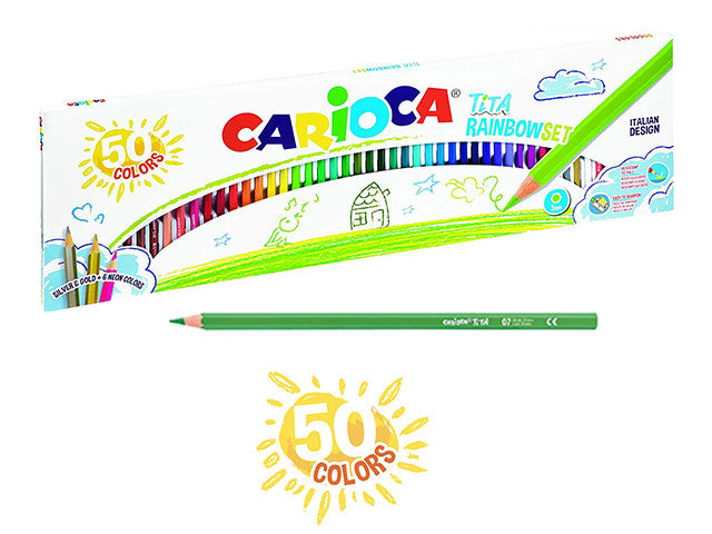 Pastelli esagonali fusto uguale alla mina colori assortiti d 3 mm carioca