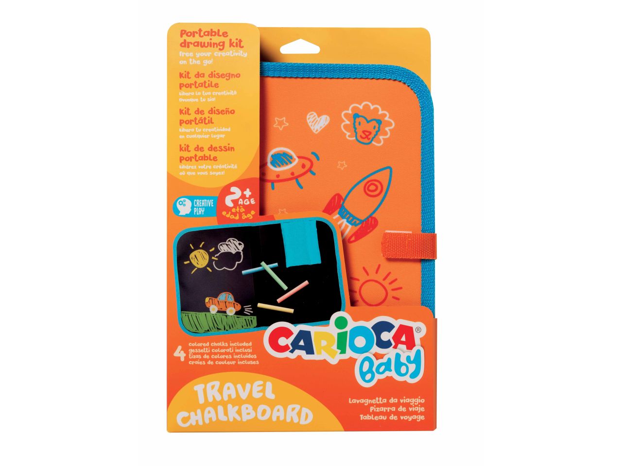 Carioca lavagna baby da viaggio con 4 gessi