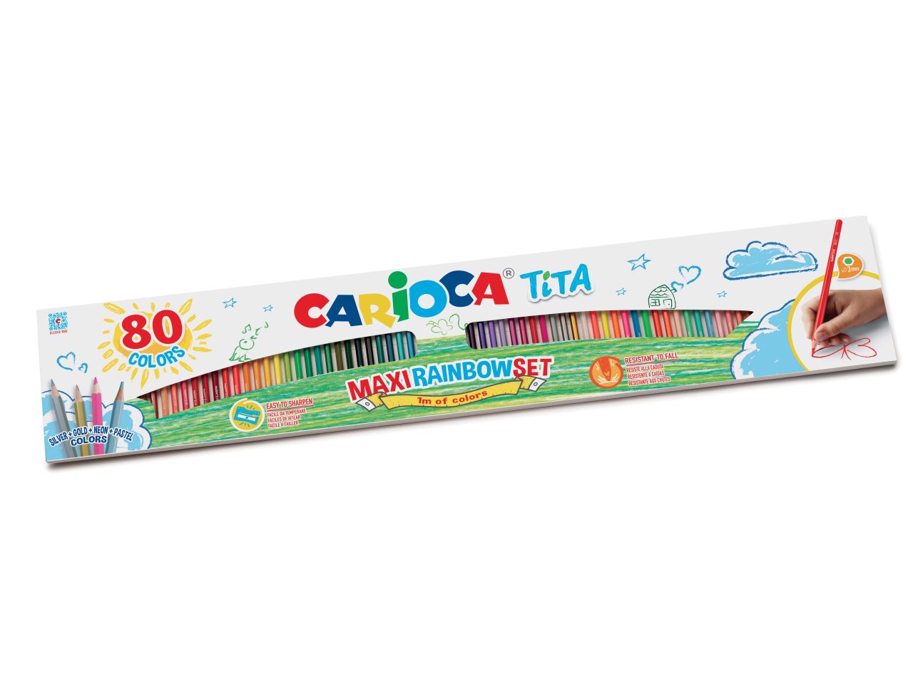 Carioca tita matite colorate - la confezione comprende 80 matite colorate