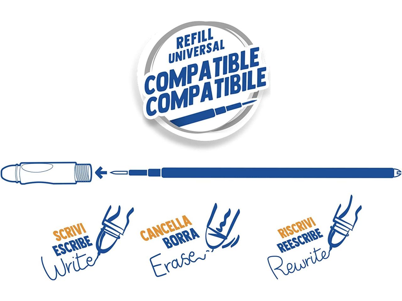 Carioca oops refill rossa - la confezione contiene 3 refill