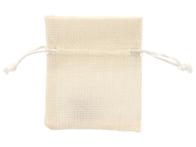 Sacchetto stoffa con tirante panna 8x10 cm ck7307 pn