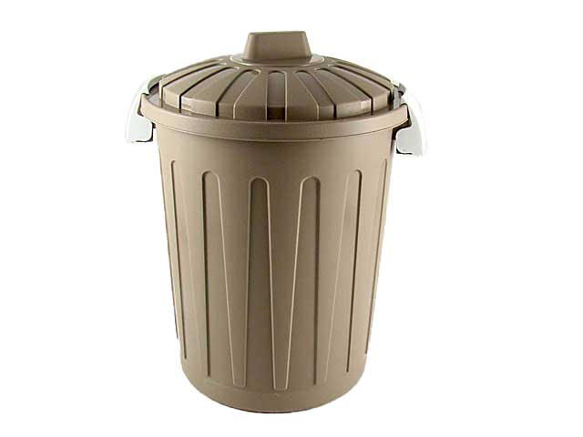 Bidoncino con coperchio 23 litri tortora