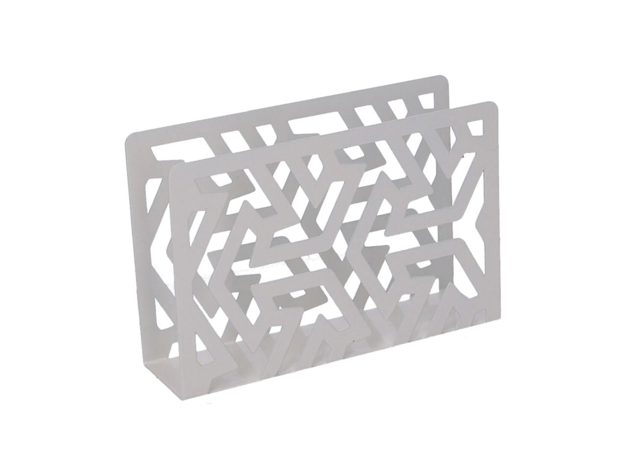 Portatovaglioli in metallo frecce colore bianco rettangolare cm14,5x4xh10