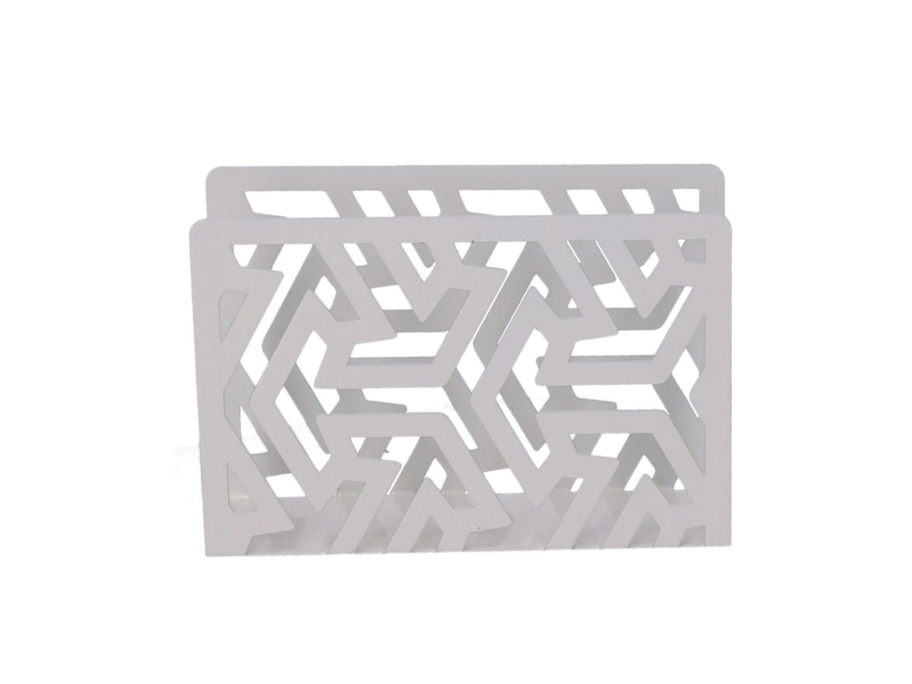 Portatovaglioli in metallo frecce colore bianco rettangolare cm14,5x4xh10