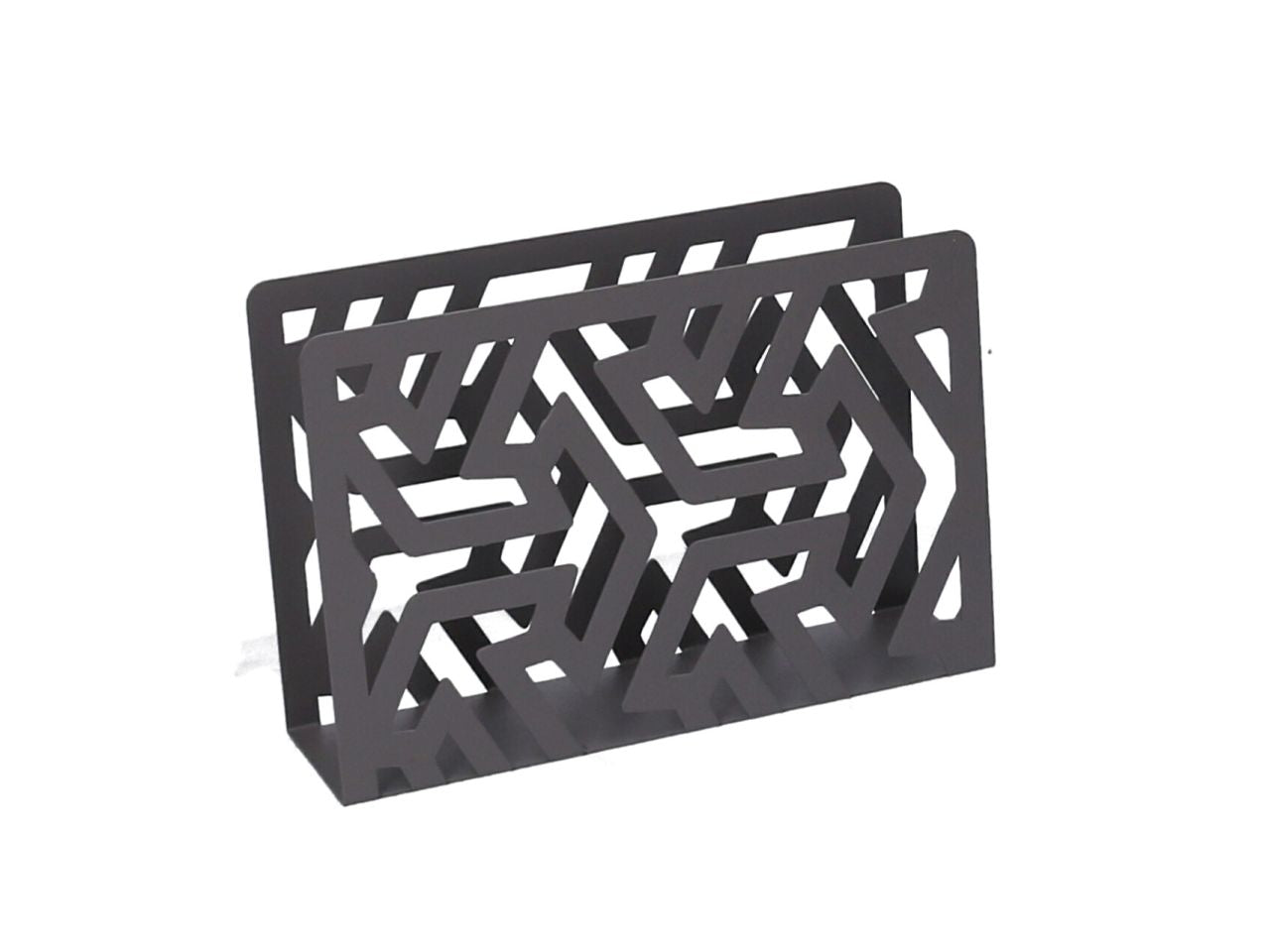 Portatovaglioli in metallo frecce grigio rettangolare cm14,5x4x10