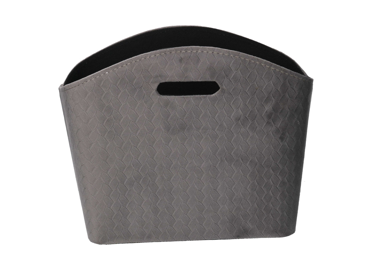 Portariviste in velluto grigio intrecciato stile vintage 33,5x25,5x15,5 cm â Vacchetti