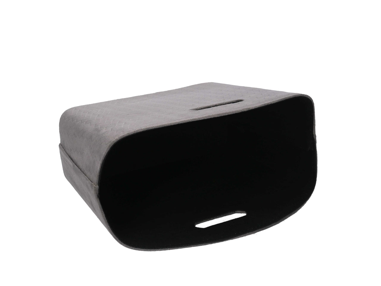 Portariviste in velluto grigio intrecciato stile vintage 33,5x25,5x15,5 cm â Vacchetti