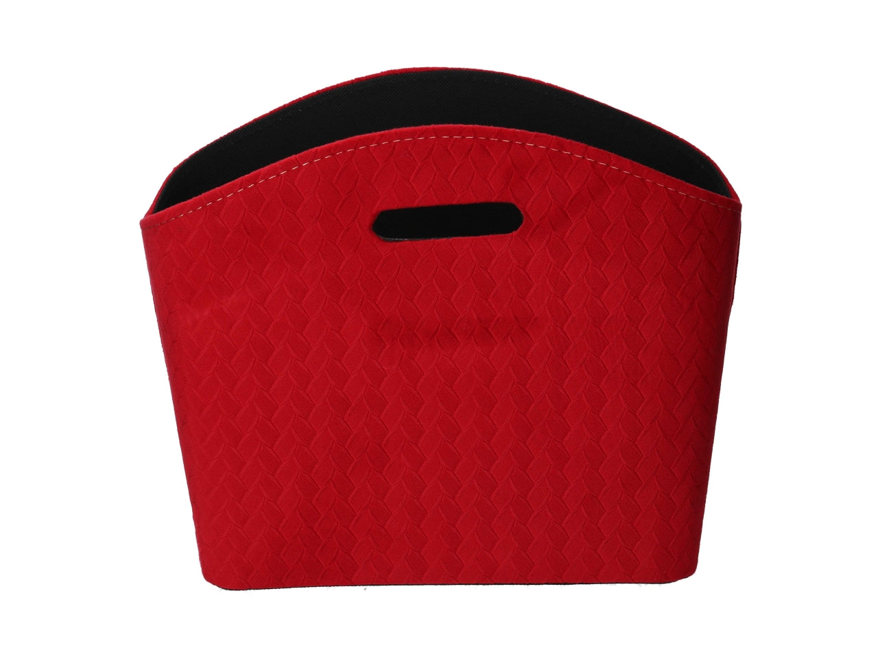Portariviste in velluto rosso intrecciato stile vintage 33,5x25,5x15,5 cm â Vacchetti