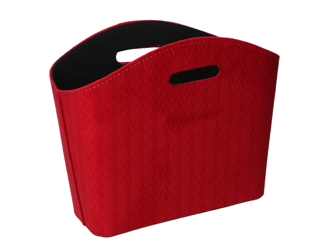 Portariviste in velluto rosso intrecciato stile vintage 33,5x25,5x15,5 cm â Vacchetti