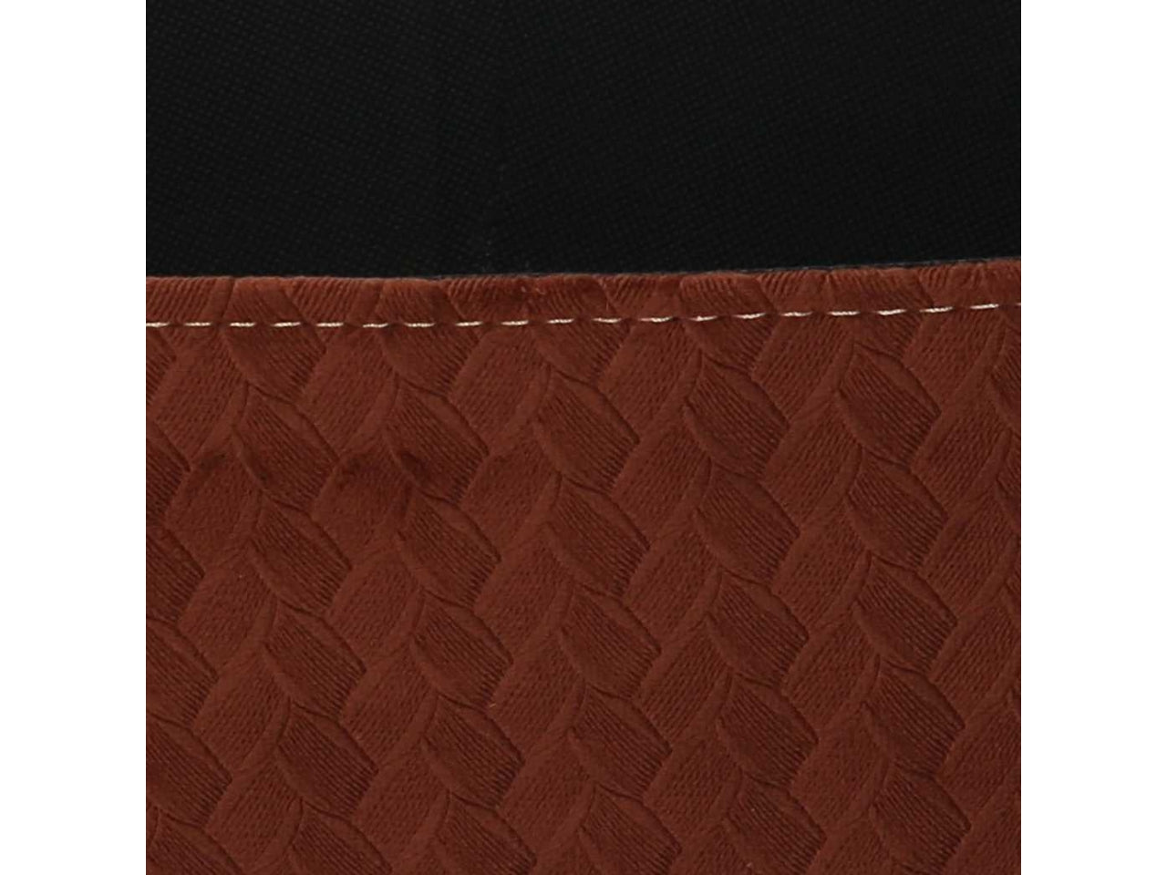 Cesta in velluto marrone effetto intrecciato 45x30x14 cm - Vacchetti