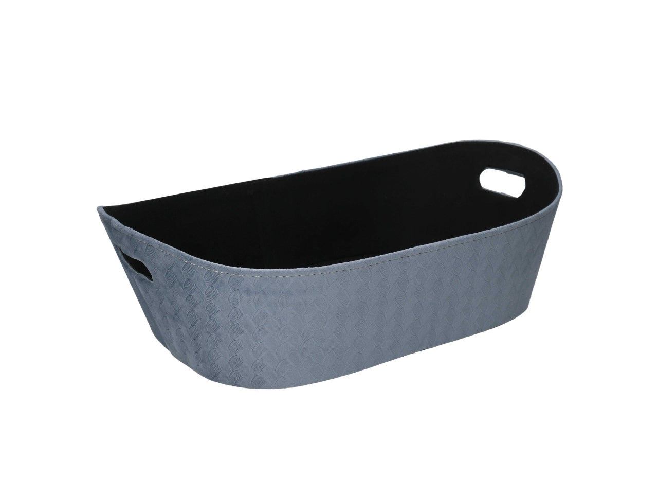 Cesta in velluto carta da zucchero effetto intrecciato 45x30x14 cm - Vacchetti