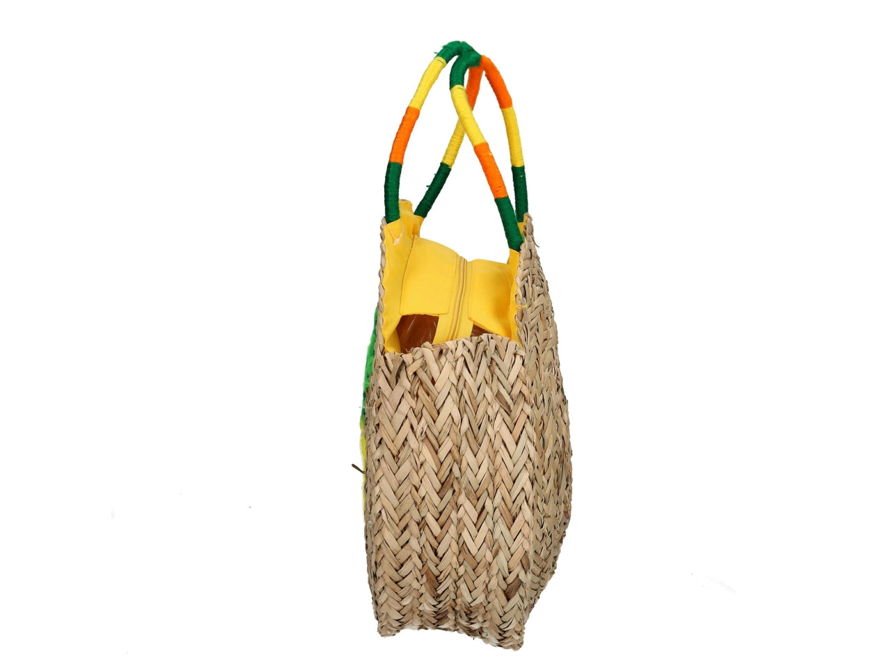 Borsa paglia con ananas d.39xh.12cm