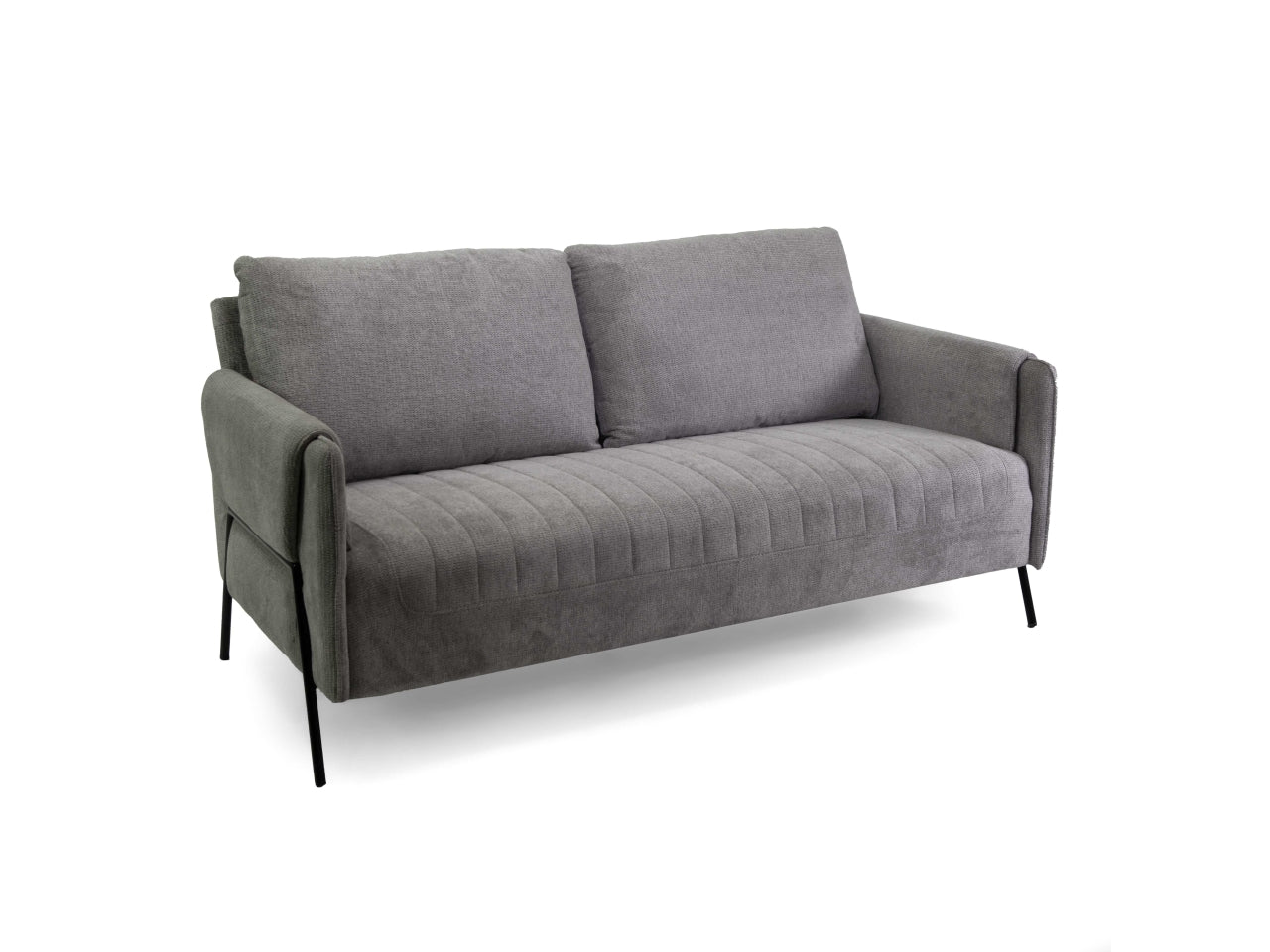 Divano tessuto 2 posti grigio 165x77xh.85cm