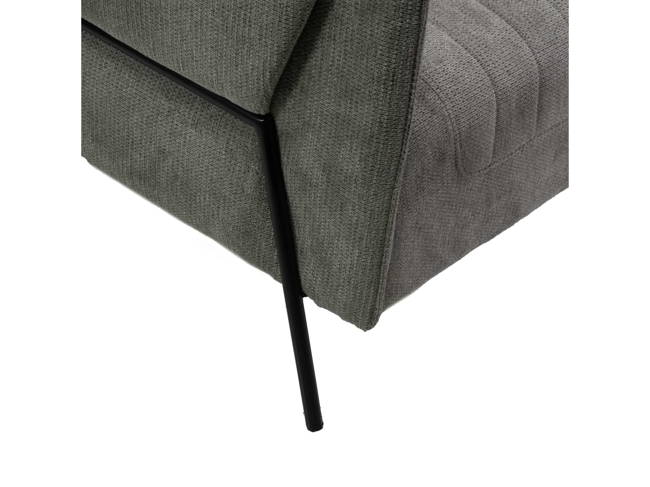 Divano tessuto 2 posti grigio 165x77xh.85cm